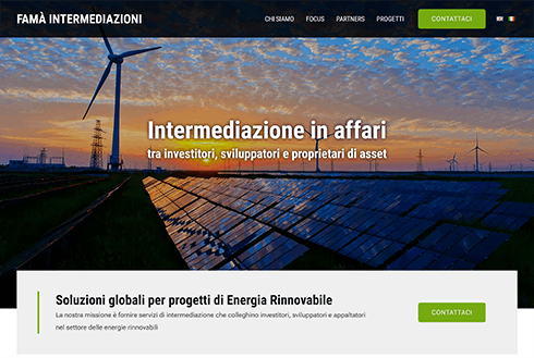 Sito di energie rinnovabili in versione desktop